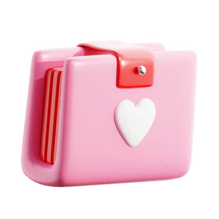 Bolso de corazón  3D Icon