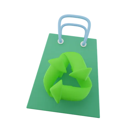 Bolso de mano verde  3D Icon