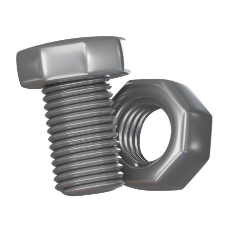 Bolt And Nut  3D Icon