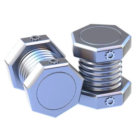 Bolt and Nut  3D Icon