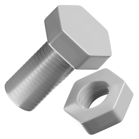 Bolt And Nut  3D Icon