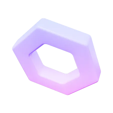 Gradient Abstract Shape 3 D Icon 3D Icon