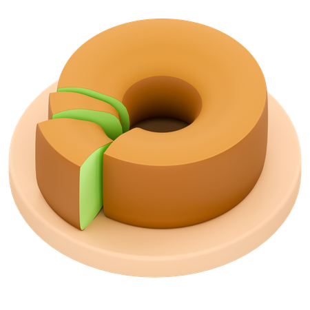 Bolu pandan  3D Icon