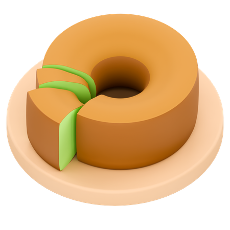 Bolu pandan  3D Icon