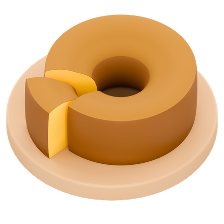 Gâteau à l'ancienne  3D Icon