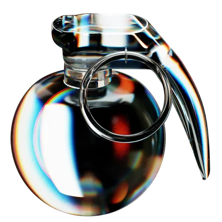 3 D Illustration Bomb Glass Dispersion 3D Icon