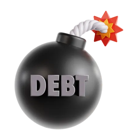 Bomb Debt  3D Icon