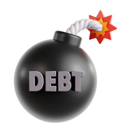 Bomb Debt  3D Icon