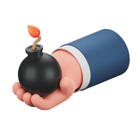 Bomb In Hand  3D Icon