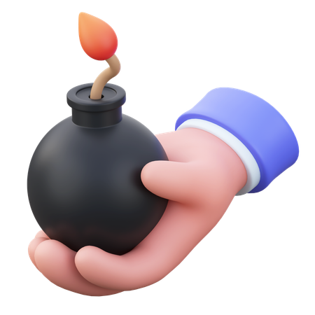 Bomb In Hand  3D Icon