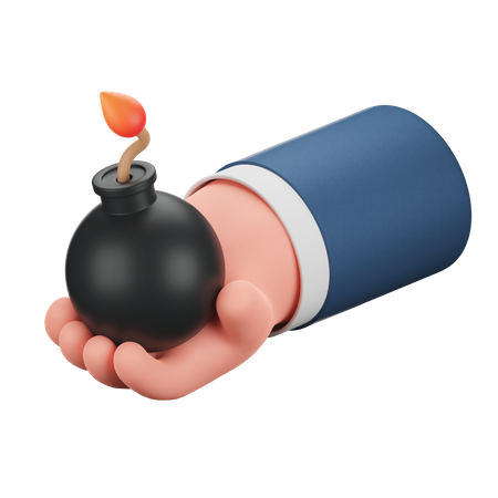 Bomb In Hand  3D Icon