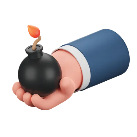 Bomb In Hand  3D Icon