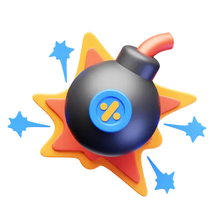 Bomb Sale  3D Icon