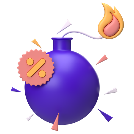 Bomb Sale  3D Icon