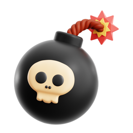 Bomb Skull  3D Icon