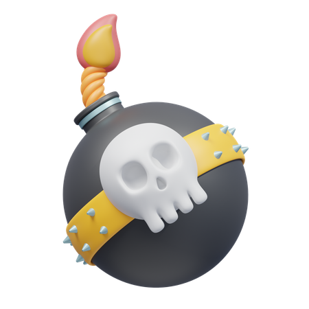 Bomb Skull  3D Icon