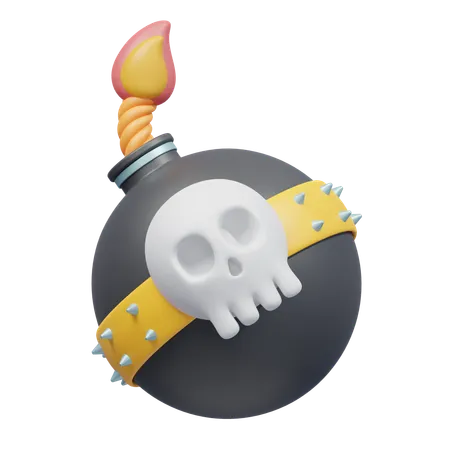 Bomb Skull  3D Icon