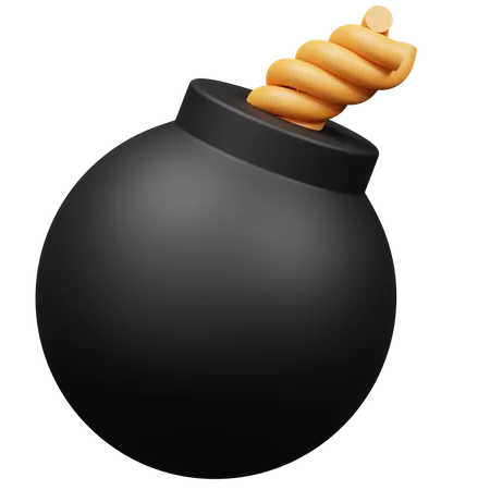 Bomba Esfera Negra Para Site Ou Jogo 3D Icon