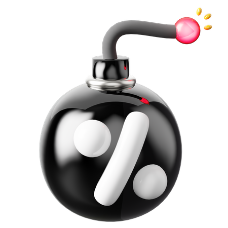 Bomba de descuento  3D Icon