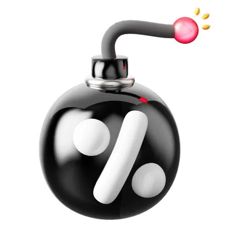 Bomba de descuento  3D Icon