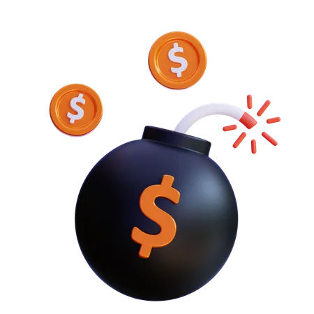 Bomba de dinero  3D Icon