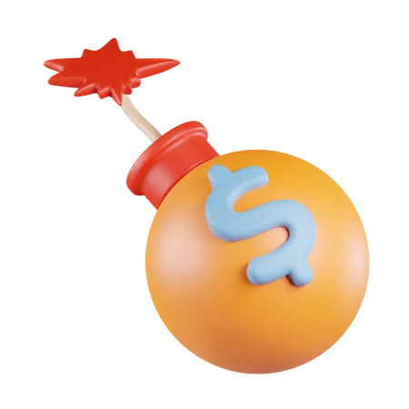 Bomba de dinero  3D Icon