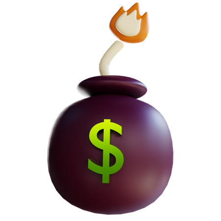 Bomba de dinero  3D Icon