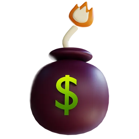 Bomba de dinero  3D Icon