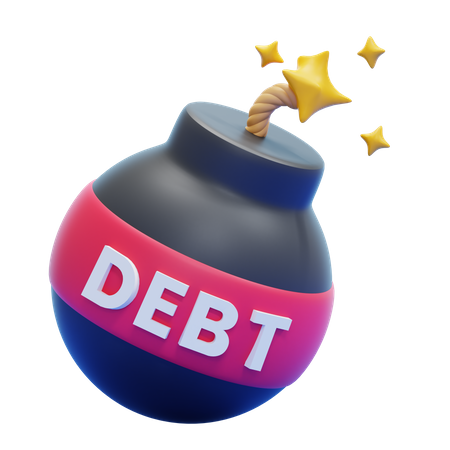 Bomba de deuda  3D Icon