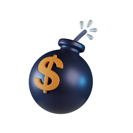 Bomba de dinheiro  3D Icon