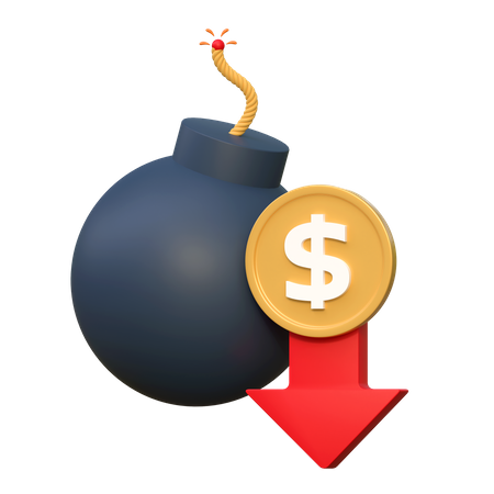 Bomba de dólar  3D Icon