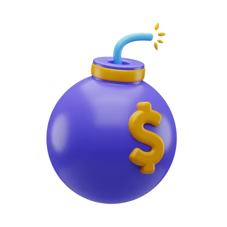 Bomba del dollaro  3D Icon