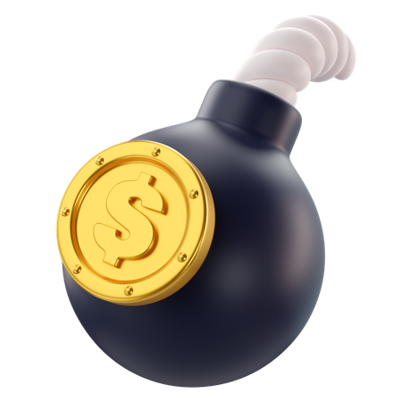 Bomba financeira  3D Icon