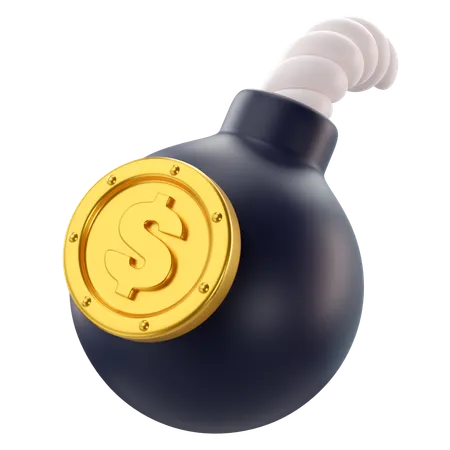 Bomba financeira  3D Icon