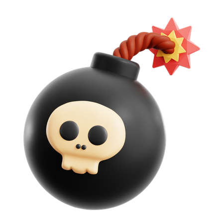 Teschio di bomba  3D Icon