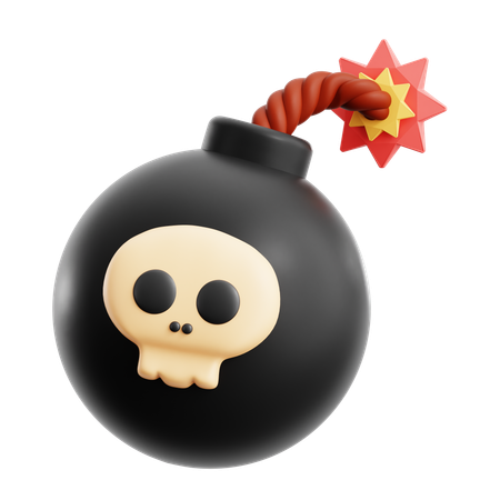 Crâne de bombe  3D Icon