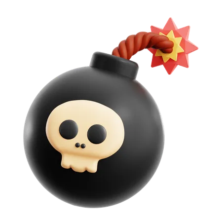 Crâne de bombe  3D Icon