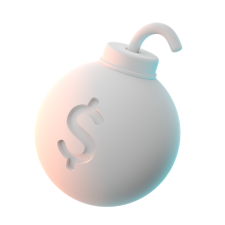 Bombe à dollars  3D Icon