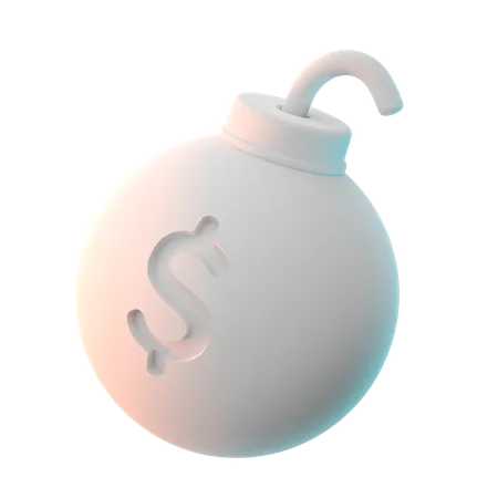 Bombe à dollars  3D Icon