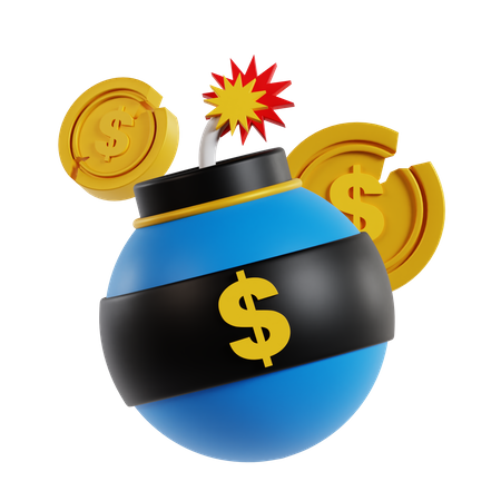 Bombe à dollars  3D Icon