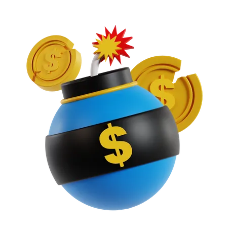 Bombe à dollars  3D Icon