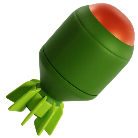 Bombe-fusée militaire verte  3D Icon