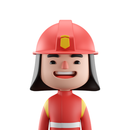 Bombeira feminina  3D Icon
