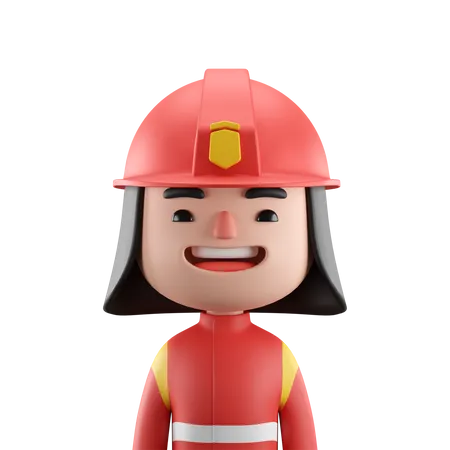 Bombeira feminina  3D Icon
