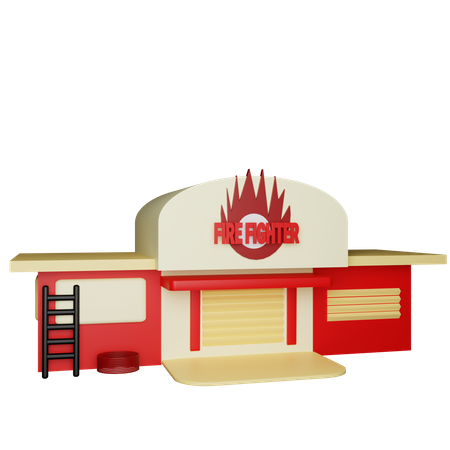 Prédio do bombeiro  3D Icon