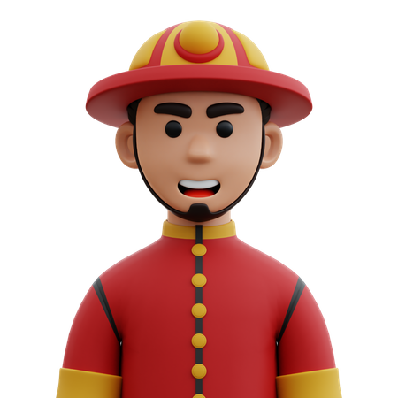 Homem do fogo  3D Icon