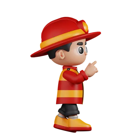 Bombeiro com toque  3D Illustration