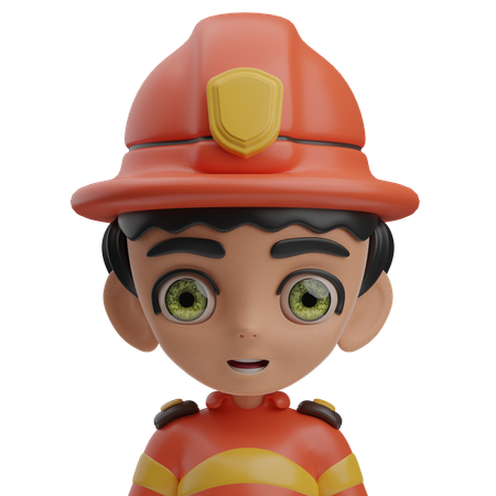 Bombeiro masculino  3D Icon