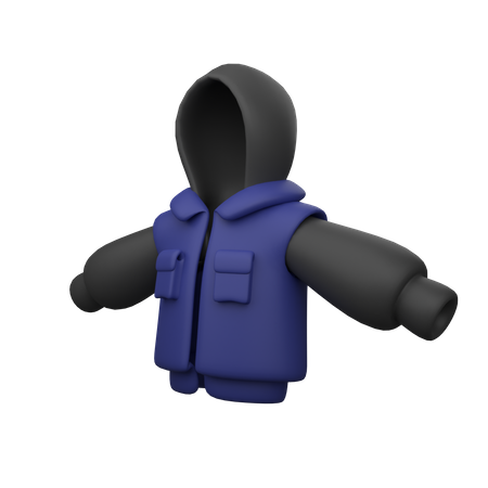 Bomber Hoodie  3D Icon