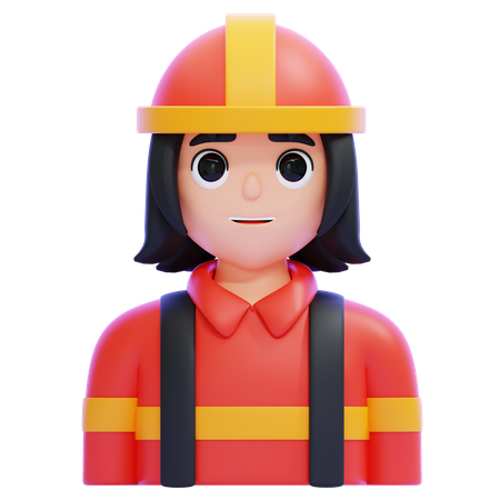 Mujer de fuego  3D Icon